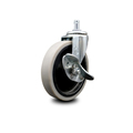 Service Caster 5 Inch Thermoplastic Rubber Wheel 7/8 Grip Ring Stem Caster with Brake SCC SCC-GR05S510-TPRS-SLB-71678